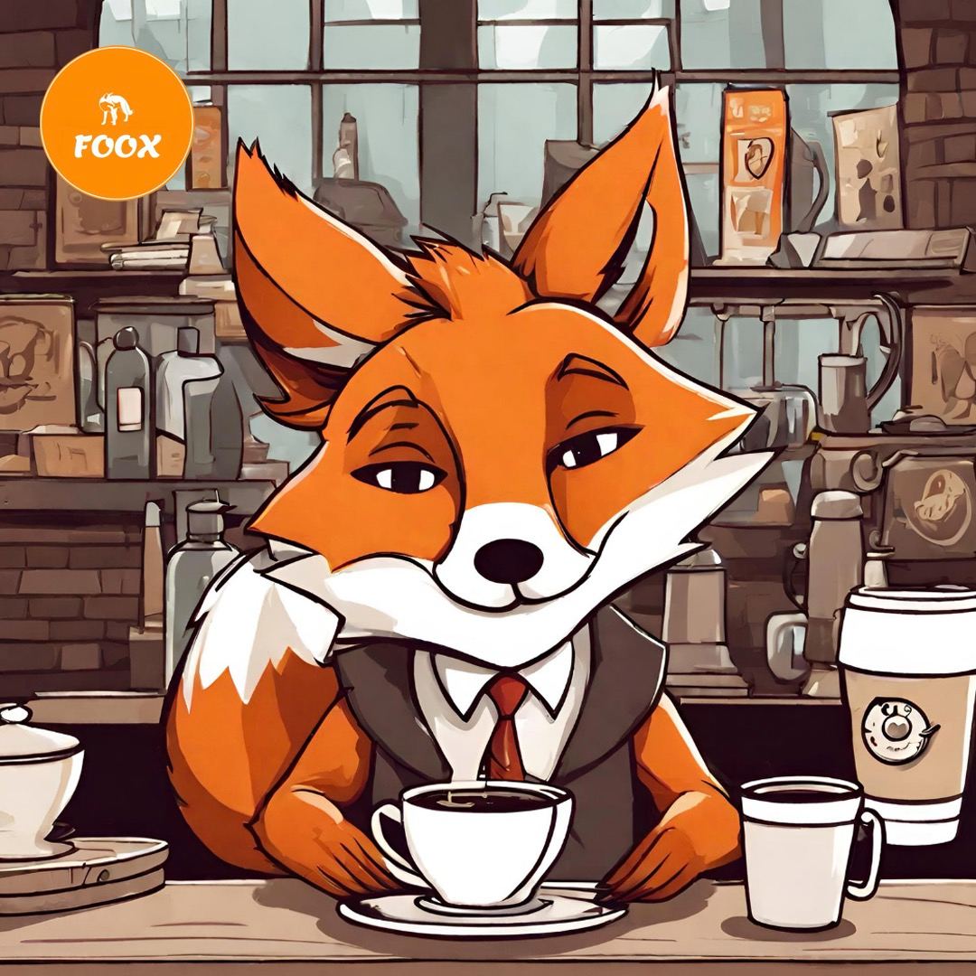 Coffee first, then conquer the crypto world with $FOOX. ☕