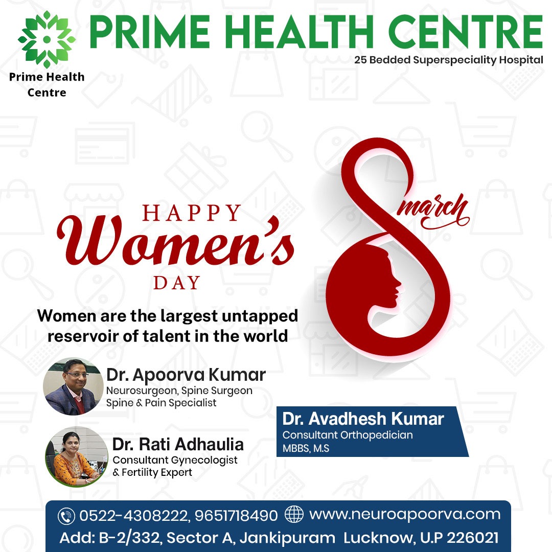 centre_prime's tweet photo. Women are the pillars of strength in our society. Let's love and respect them always. Wishing you a very happy International Women's Day!
.
📆 For more information contact us:
Dr. Apoorva Kumar
Dr. Rati Adhulia
📞 9651718490
.
#headaches #fbpost #brainhaemorrhage #brainhealth https://t.co/xnbxtnDnAb