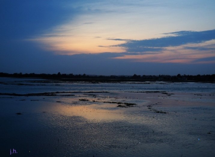 " Un soir plein de rose et de bleu mystique,
Nous échangerons un éclair unique,
Comme un long sanglot, tout chargé d'adieux ; 

Et bientôt un Ange entr'ouvrant les portes,
Viendra ranimer, fidèle et joyeux, 
Les miroirs ternis et les flammes mortes. "

Baudelaire