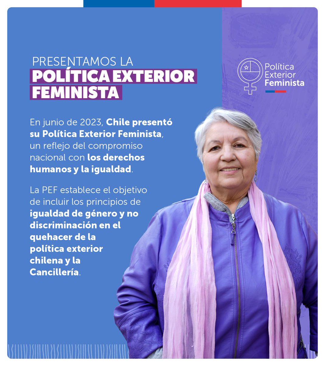 ¡Hoy se conmemora el #DíaInternacionaldelaMujer! @Minrel_Chile ha realizado importantes avances en materia de igualdad de género, en línea con su Política Exterior Feminista, un compromiso de Estado que busca alcanzar una sociedad más inclusiva y equitativa #8M #ChileParaTodas