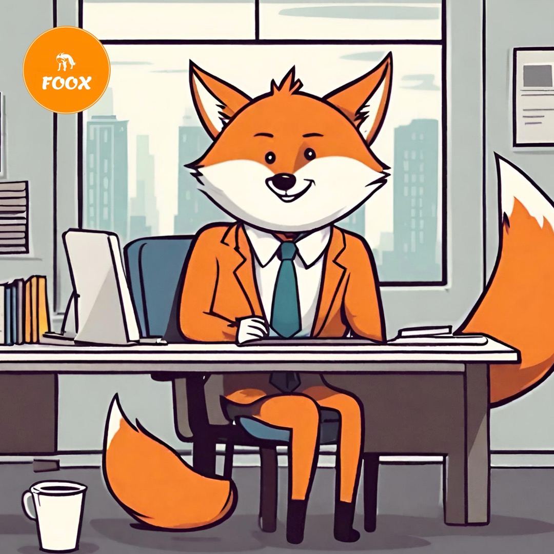 Desk goals: A tidy workspace and a thriving $FOOX portfolio. 🗂️