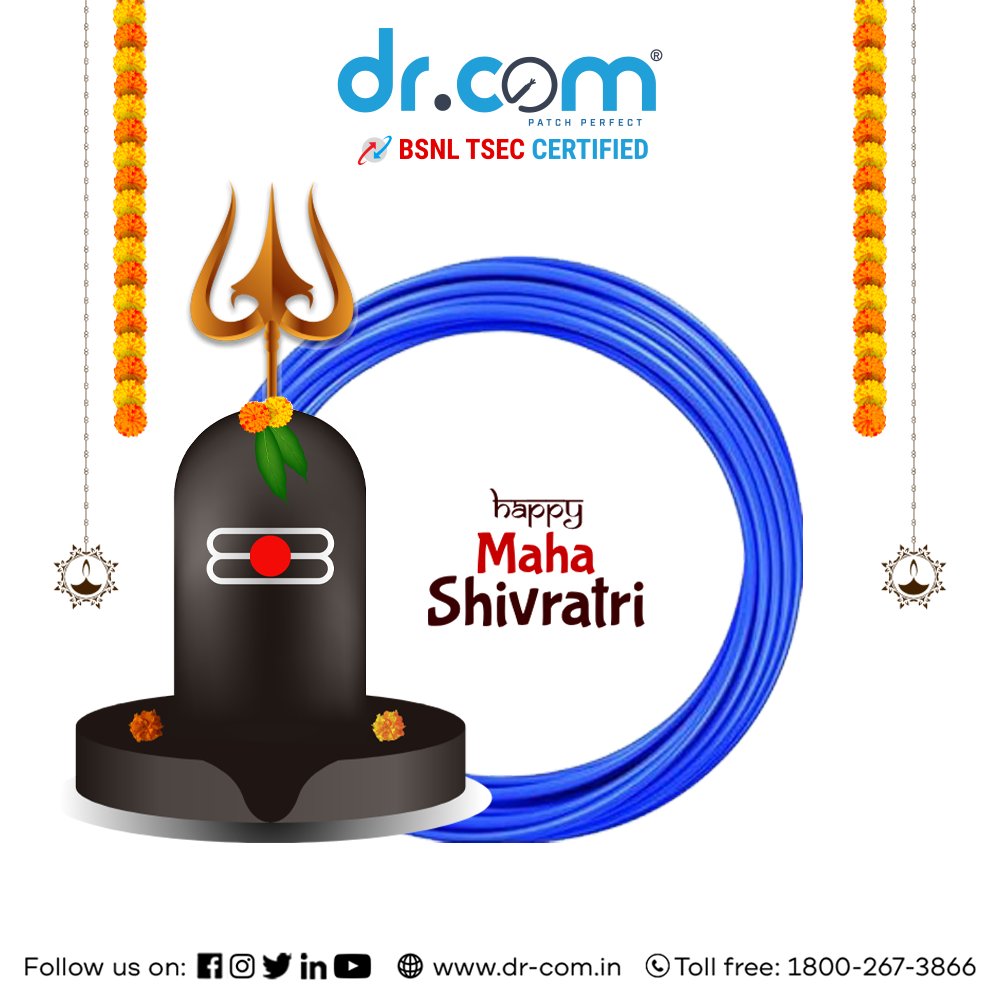 drcomindia's tweet photo. May Lord Shiva shower his divine blessings upon you on this Mahashivratri. Wishing you and your family a blessed day.
Visit: https://t.co/BJXJv6eI4y
#drcom #FibreringTheWorld #FibreCable #Mahashivratri24 #LordShiva #ShivratriBlessings #HarHarMahadev #DivineCelebration  #Devotion https://t.co/iwy4uPmcGy