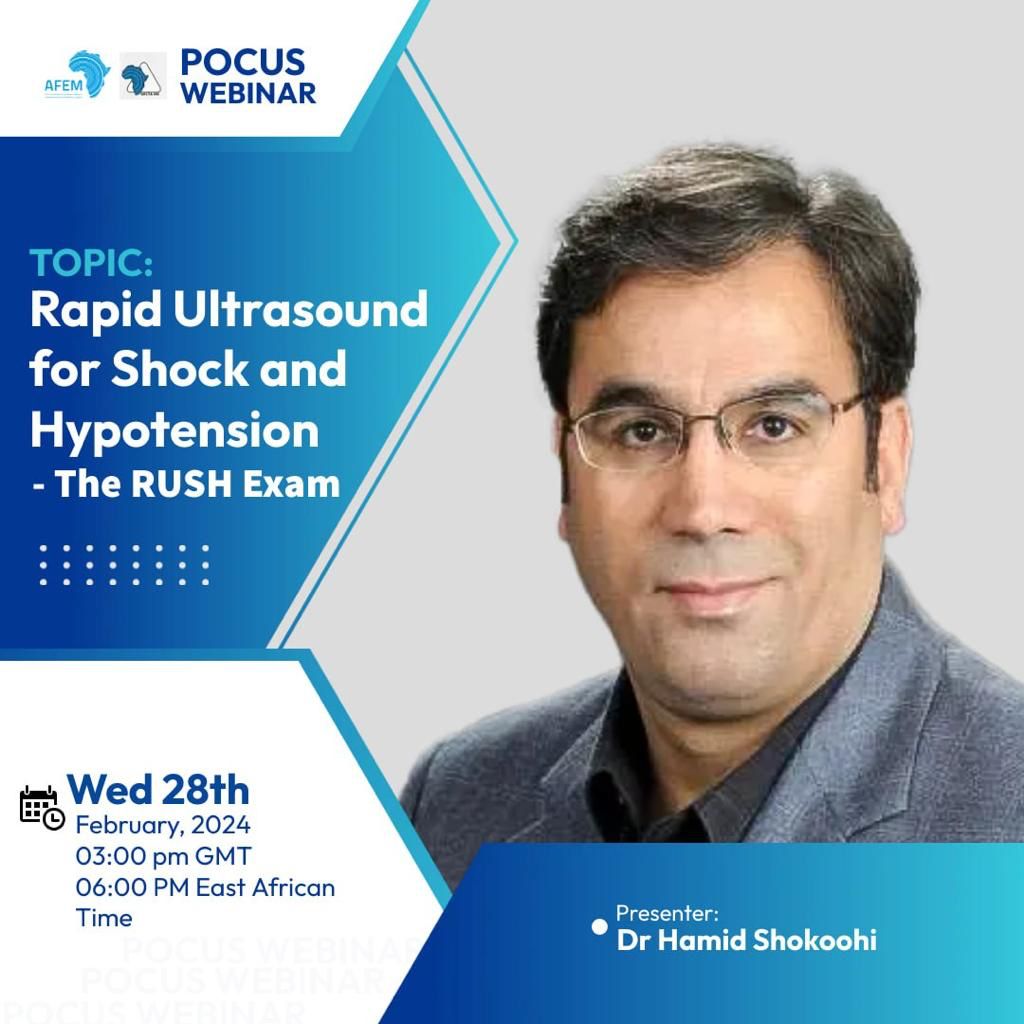 🚨 Don't miss out!🌐 Our latest AFEM Delta Webinar on Rapid US for Shock (RUSH exam) is now ready for viewing! 🎥 Delve into the realm of emergency medicine US & boost your expertise. 🚑💡 Watch it now on the AFEM Website - Delta Section: afem.africa/resources/ #RapidUSforShock