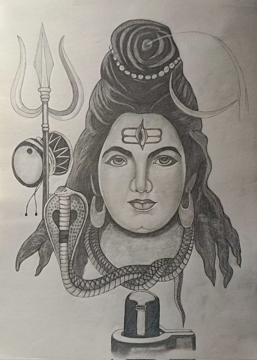 HarshArtists's tweet photo. New work Mahadev 🔱 🕉️
Hope you like ❤️ please support us ☺️ 
Happy Shivratri
हर हर महादेव 🕉️🔱🙏 #Mahadev #shivratri #shivratri2024 #hkartproduction #art #viralart #viralpost #pencilart https://t.co/jBvrTQaOWQ