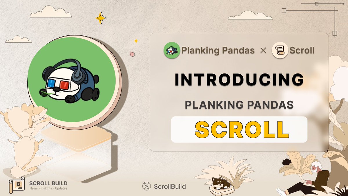 ScrollBuild's tweet image. Introducing @zerokpandas - the first pandas NFT on @Scroll_ZKP 🐼🎍

🚀 Coming soon on Scroll, built on @omnisea , only 1k NFT!

🗓️ Mark the date: March 8th!

👍 Mint on: omnisea.org/scrollpandas

👀 Join Discord for alphas: discord.com/invite/7dqw8xSd

#NFT #Scroll #BuildonScroll