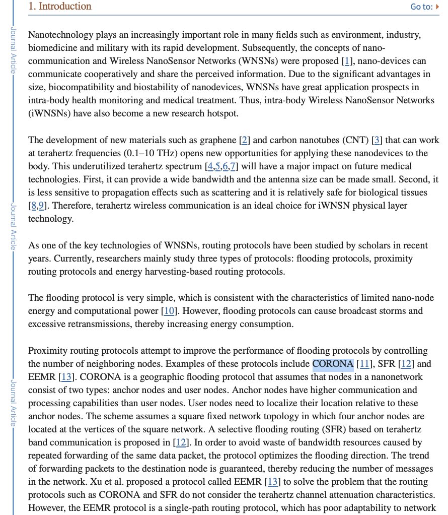 CorinneNokel's tweet image. 2019

Intra-Body Cellular Routing, inside of the HUMAN Body

#GrapheneNanoSensors

#CORONA Routing 

C_oordinate

O

R_outing 

O  for

N_anonetworks

A

#WirelessMEDICALNanoSensorNetworks

#MBAN