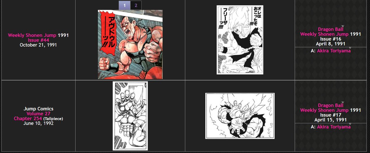 Vishkujo's tweet photo. @monhan11 @jojo_wiki Nope, here are the dates. Araki also said Red Hot Chili Pepper's design was inspired by Freeza. https://t.co/qcdtY8PWkA
