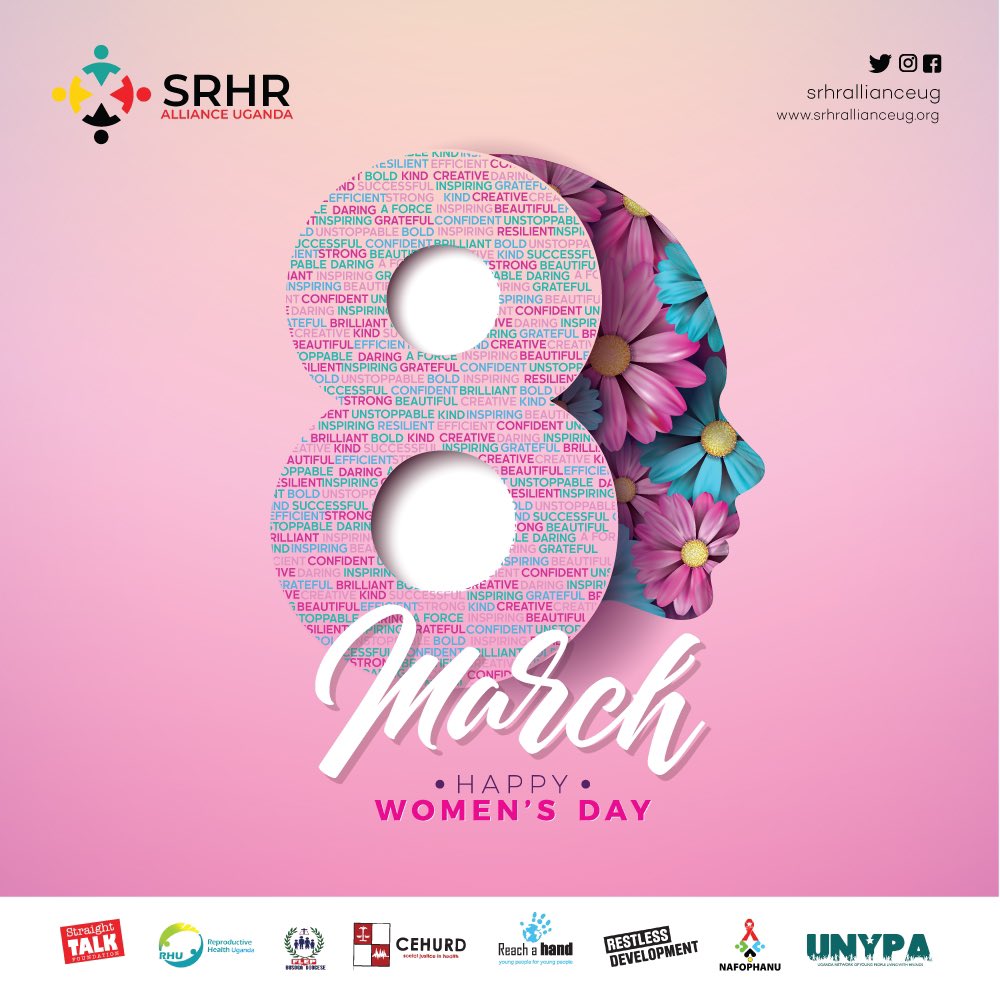 SRHRAllianceUg's tweet photo. Happy Women's Day to all the Women &amp; Young Girls out there.

#IWD24 
#SRHR4All
#UnlockMySRHR https://t.co/AYLla4F7Ht