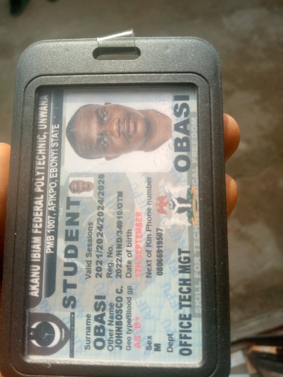 Matthewjohnbos2's tweet photo. @gaiuschibueze Obasi Johnbosco chetachi
Final Year (HNDII)
Akanu lbiam Federal Polytechnic, Unwana
@VoiceOfTheEast  @lota_nna https://t.co/U61lNw9kNa