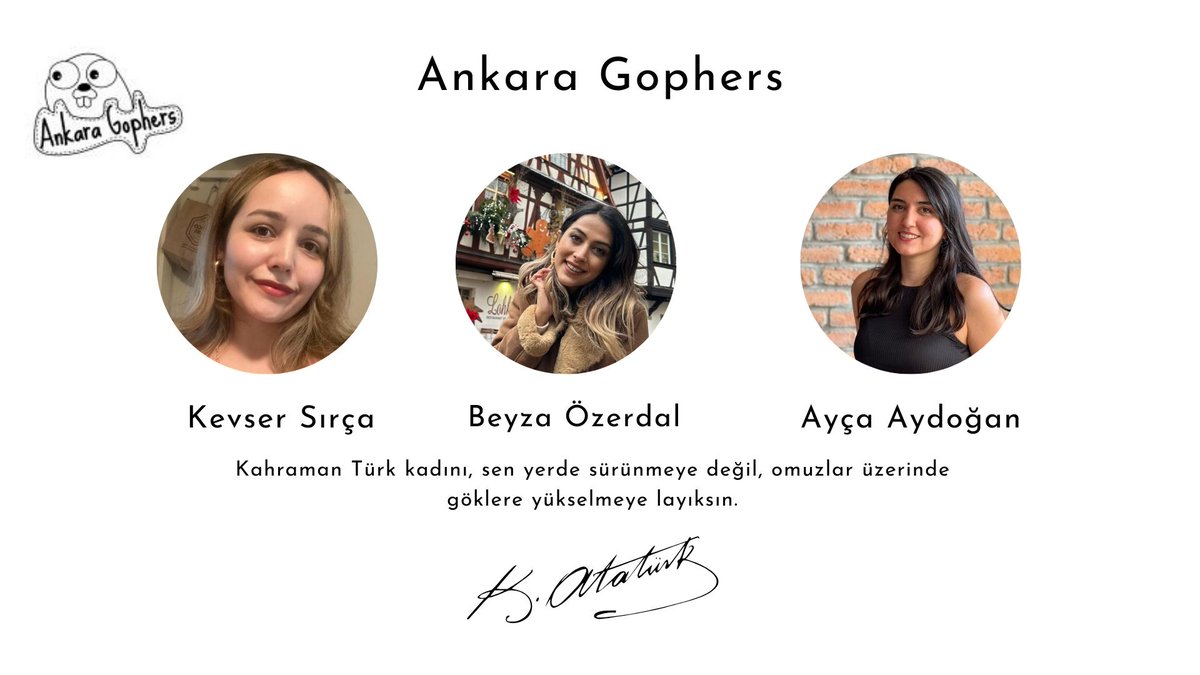 Topluluğumuzun değerli Go geliştiricileri Kevser, Beyza ve Ayça başta olmak üzere tüm kadınların 8 Mart Kadınlar Günü kutlu olsun. 🥳