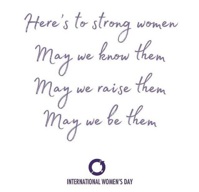 Celebrating the incredible women I work with & learn from today & every day. Looking forward to spending some time with one of the young women I work with later this morning. 💖💪 #InternationalWomensDay