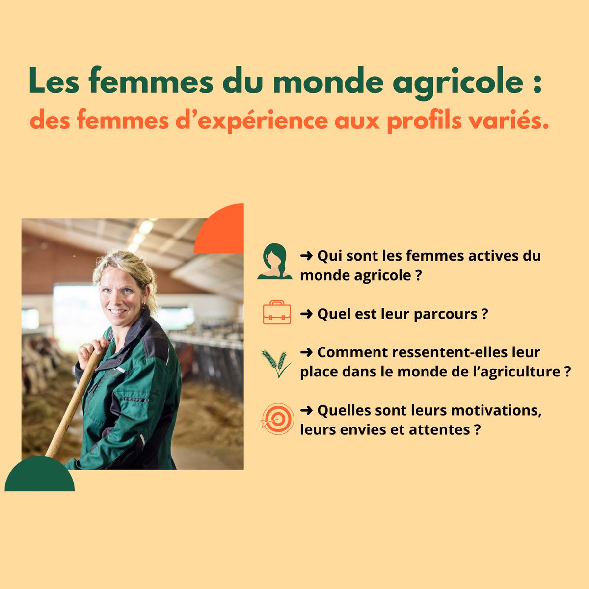 👩‍🌾Les femmes du monde agricole
Constatant que ces femmes ne sont pas souvent mises en avant la <a href="/msa_actu/">La MSA</a> a décidé de s’engager pour une meilleure visibilisation de celles-ci. Nous vous invitons à découvrir l’étude qui a été réalisée : lnkd.in/eqk2797k 
#femmesenagriculture