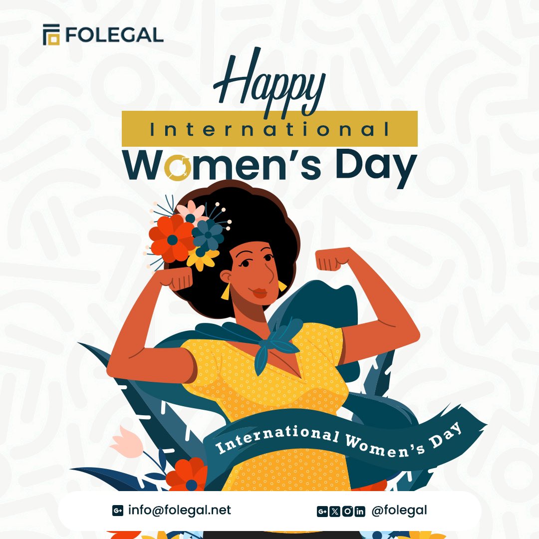 Today, we celebrate the achievements and resilience of women from all walks of life.

We join the whole world in saying, “Let’s accelerate progress and invest in women!”

Happy International Women’s Day! 

#FOLEGAL #IWD204 #InvestInWomen #law #Lagos #LagosLawyer #legalprofession