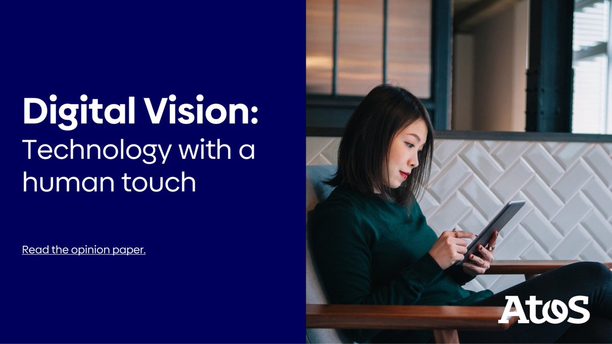Atos's tweet image. Living in a fast-changing era, but every innovation is crafted by humans. Explore our Digital Vision paper where Atos experts share insights on tech solutions designed with humans in mind. 📝💡
👉 Read more: spr.ly/6018XvPdu #TechInnovation #DigitalVision