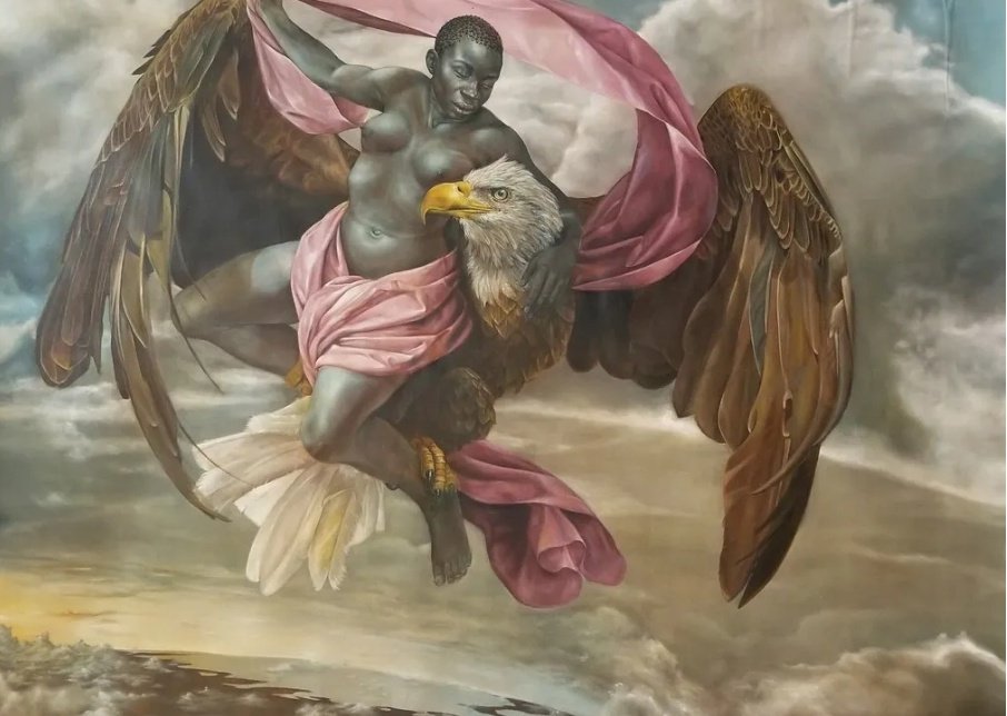 WomanDelCalao's tweet photo. Va un hilito de mujeres en el arte que me parecen maravillosas, todo porque hoy se conmemora la lucha de muchas mujeres que nos abrieron camino, a ellas, gracias!
#1. Harmonía Rosales, artista afrocubana que reconfigura las pinturas  clásicas del renacimiento italiano https://t.co/mAyfER1pge
