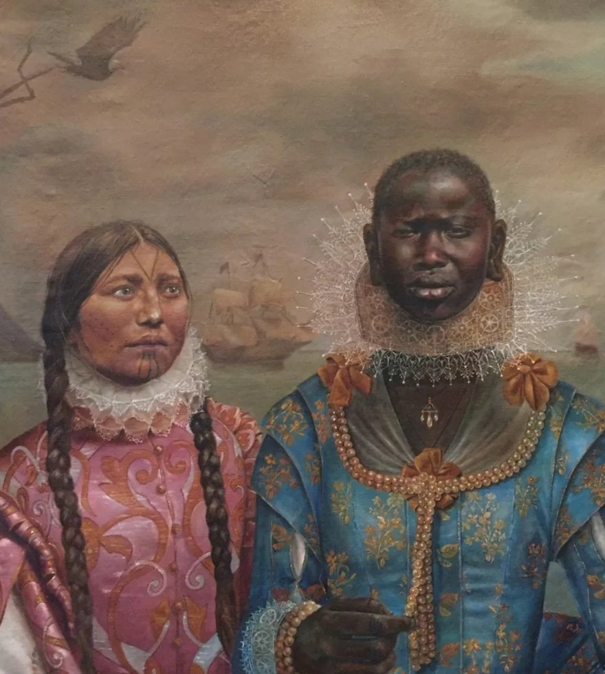 WomanDelCalao's tweet photo. Va un hilito de mujeres en el arte que me parecen maravillosas, todo porque hoy se conmemora la lucha de muchas mujeres que nos abrieron camino, a ellas, gracias!
#1. Harmonía Rosales, artista afrocubana que reconfigura las pinturas  clásicas del renacimiento italiano https://t.co/mAyfER1pge