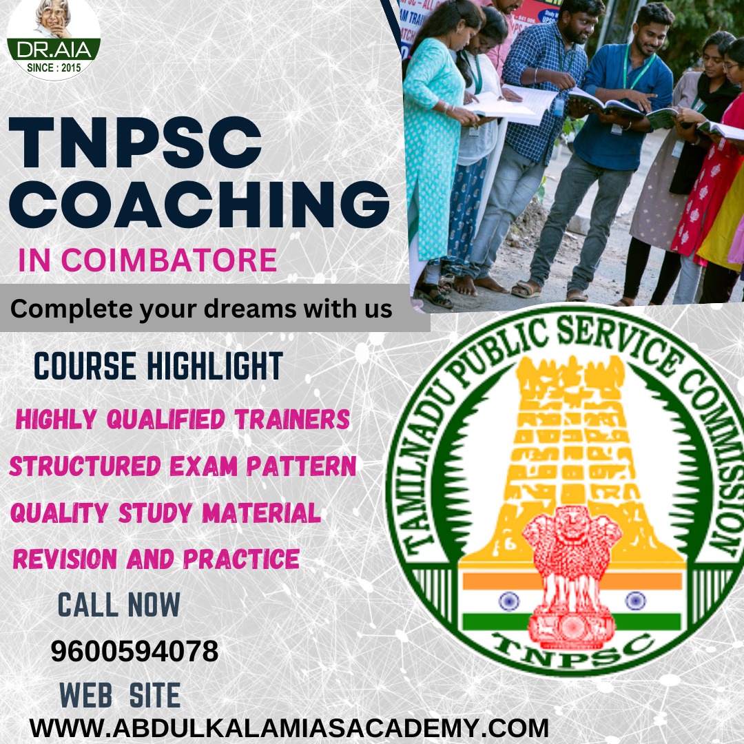 TNPSC Coaching in Coimbatore
#tnpsc #tnpscgroup4 #tnpscexam #tnpscgroup2 #tnpscpreparation #tnpsccoaching #tnpsctamil #tnpscquestions #tnpscnotification #tnpscexamguru #tnpscjob #tnpscshortcuts