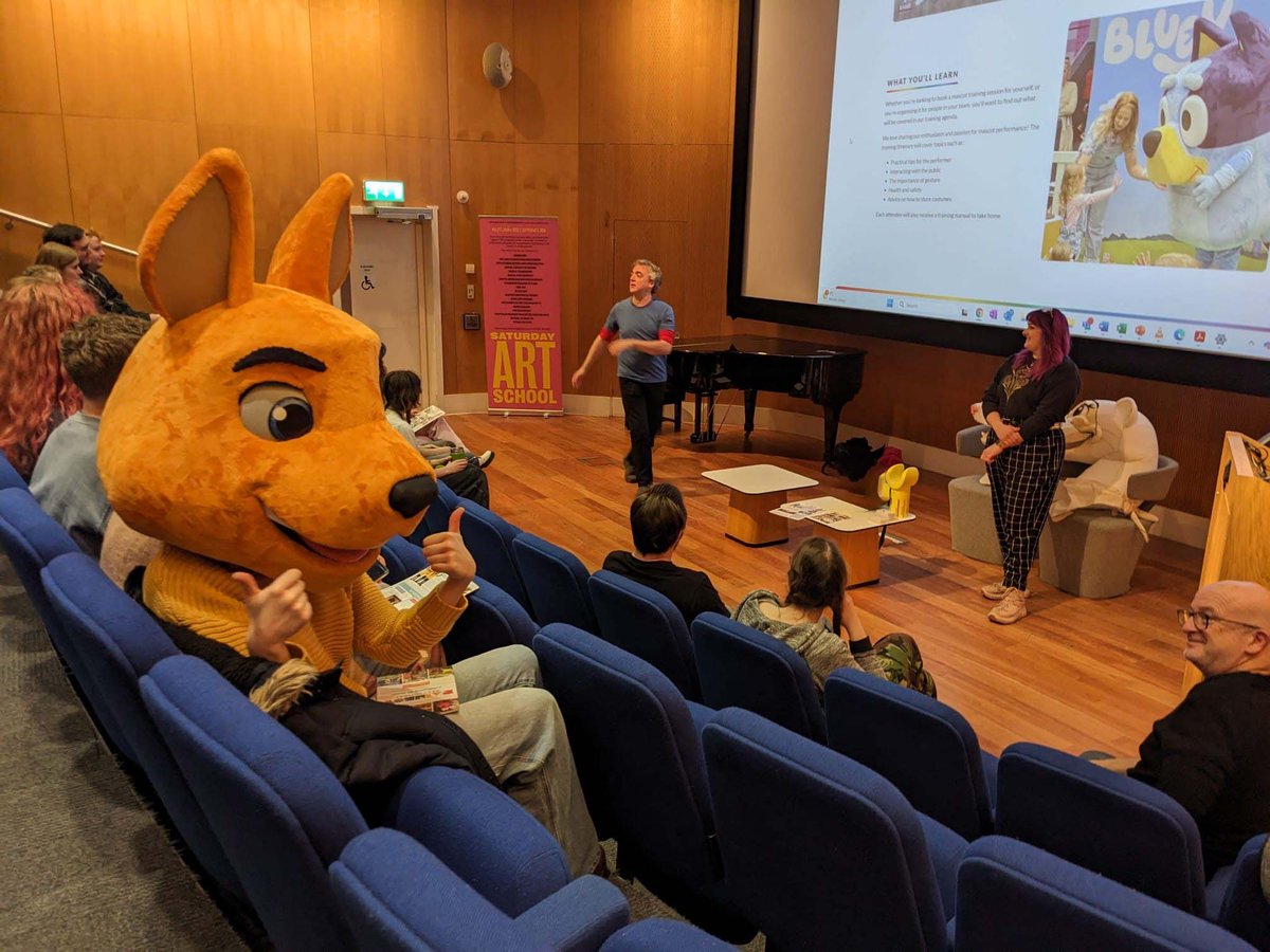 This week we welcomed Crispin and Imy from @RainbowMascots who talked to our students about mascot production! Thank you for a really inspirational day!