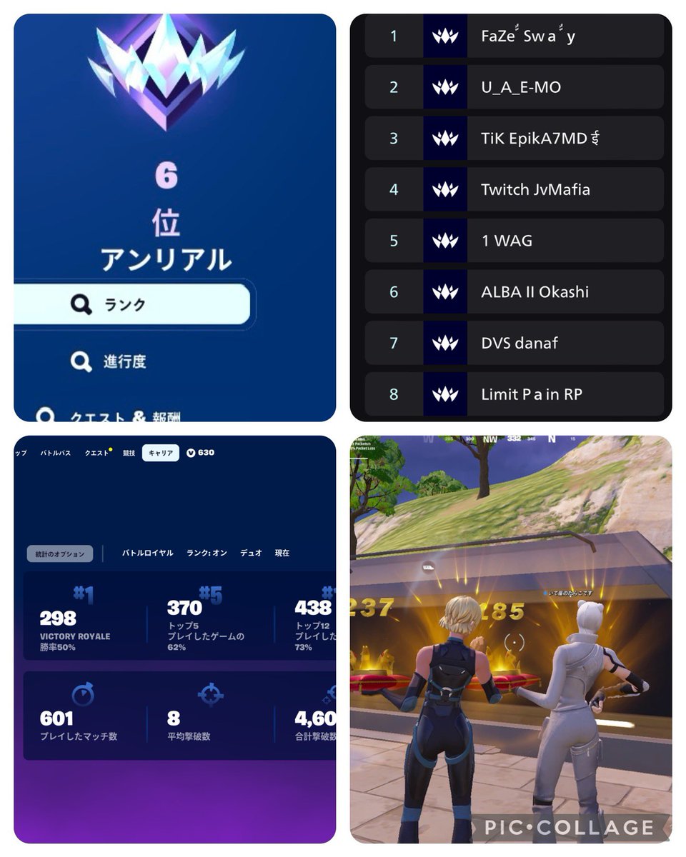 okabana_jp's tweet photo. c5s1アンリアル世界6位🌍
アジア1位‼️🏆
シーズン終わりまで維持できました‼️アジア2位はたらこ君‼️@LEONIS_TARAKO 
小4デュオでアジア1位２位です😆長かったけど後半はたらこがいたから最後まで続けられました🥹　
たらこありがとう‼️
来シーズンもがんばるぞー😤
#アンリアル https://t.co/qPbOyIjqry