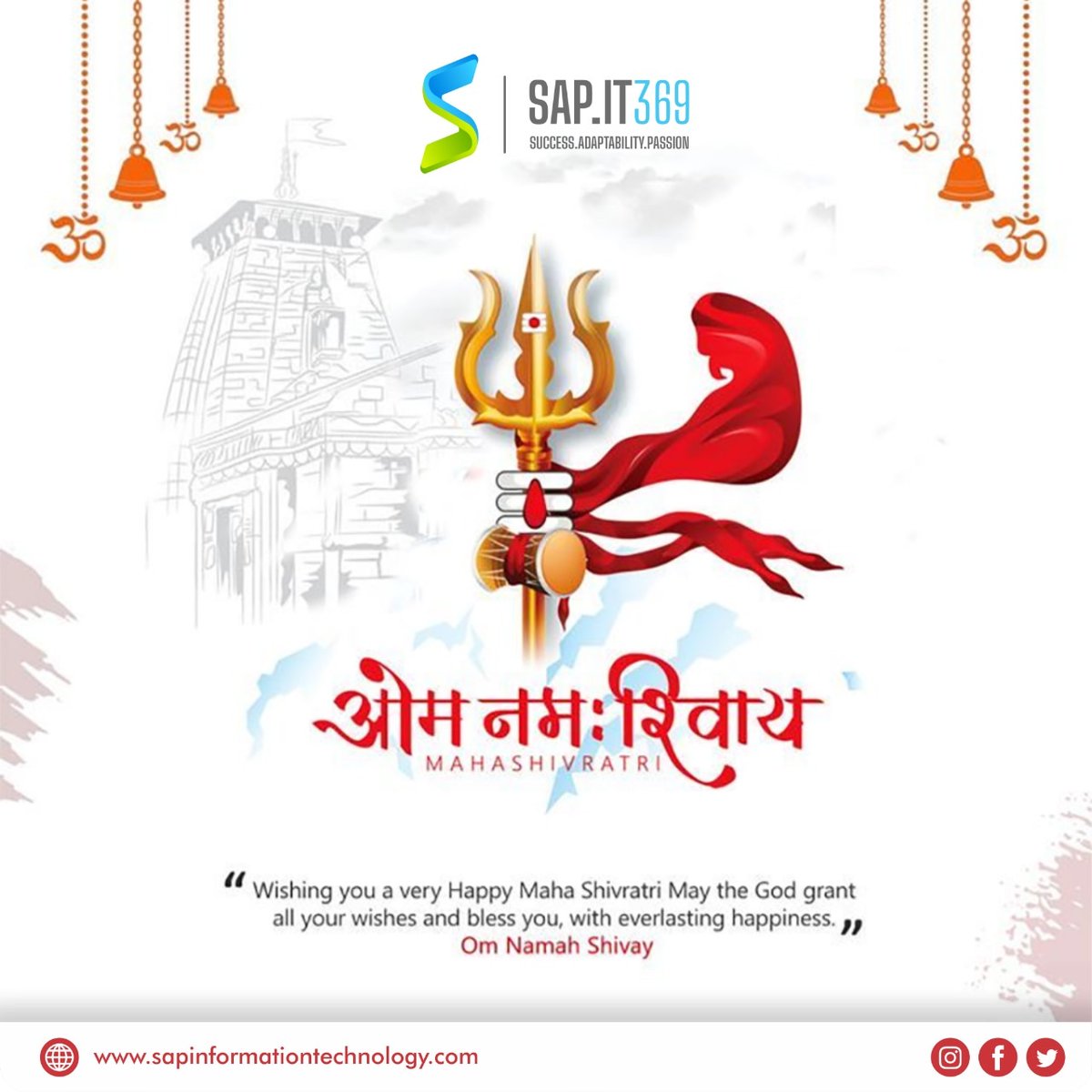 InformationSap's tweet photo. "As we celebrate the auspicious occasion of Maha Shivratri, let us immerse ourselves in the divine presence of Lord Shiva, embracing the blessings of inner peace and spiritual enlightenment. May His grace illuminate our hearts and souls with eternal love and tranquility. 🌙🕉️ https://t.co/iTGS9ffAzT
