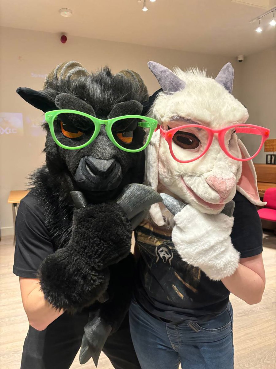 Happy fursuit Friday!!! Suits made by @FuggaFursuits #FursuitFriday #goated #goatfursuit #furry #furryfriday #fursuitmaker