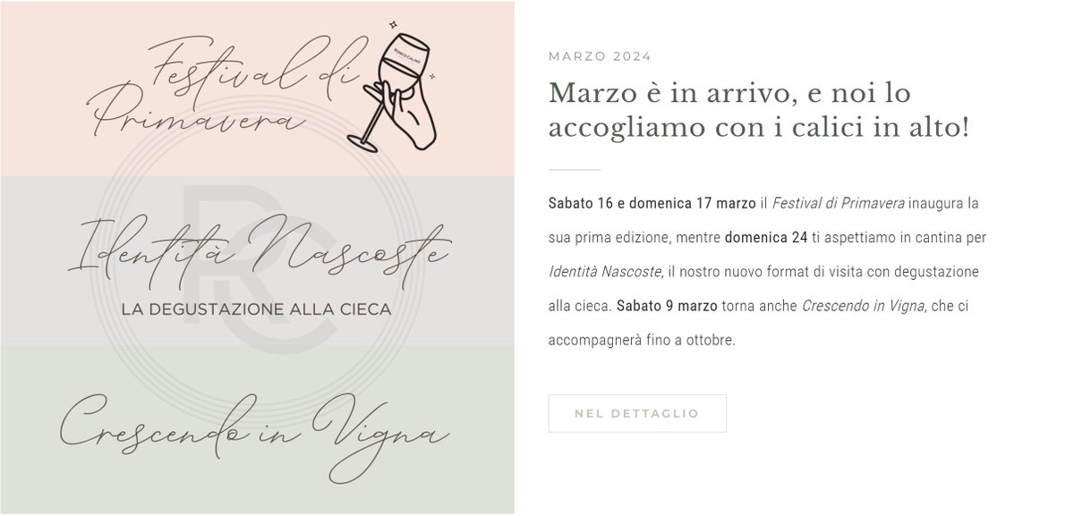 roncocalino's tweet photo. Con la bella stagione, a marzo arrivano anche la prima edizione del Festival di Primavera, la nostra degustazione alla cieca e ricominciano gli appuntamenti di Crescendo in  Vigna, per un mese con i calici in alto!🥂⤵
https://t.co/VBtOm7l4PF 

#franciacorta #festivaldiprimavera https://t.co/MhN1WVTpwT