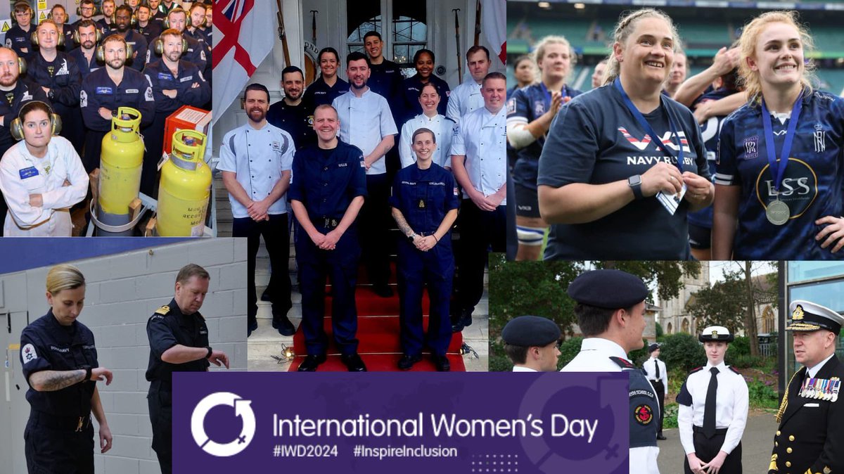 Today on #InternationalWomensDay I am grateful to all our @RoyalNavy women who I work with every day, including our brilliant civil servants, and our families who all help to #InspireInclusion #IWD24