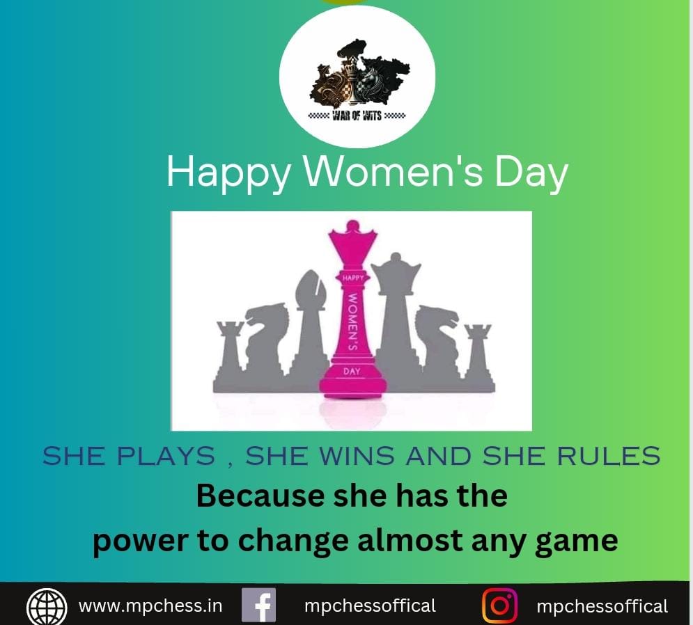 mpchessofficial's tweet photo. No wonder why Queen is most powerful piece in chess! Happy Women's Day!! @aicfchess @FIDE_chess https://t.co/bx2qvQ7TXw