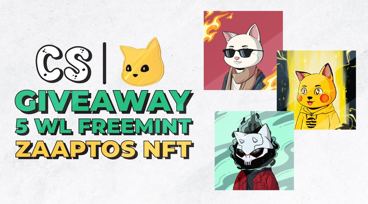 🎁 CS dành tặng 5 vé freemint dự án Zaaptos cho cộng đồng

🔸Thể lệ:

- Follow <a href="/zaaptos/">Zaaptos ⚡️</a> và <a href="/Airdrop_CSGroup/">CS Community</a>

- RT + Cmt mã ví Aptos (có thể sử dụng ví Petra ,Pontem ,Martian) + tag 3 người bạn

⏰Thời gian: từ ngày 08/03 - 12h trưa ngày 10/03

🔸Mình thấy bộ NFT