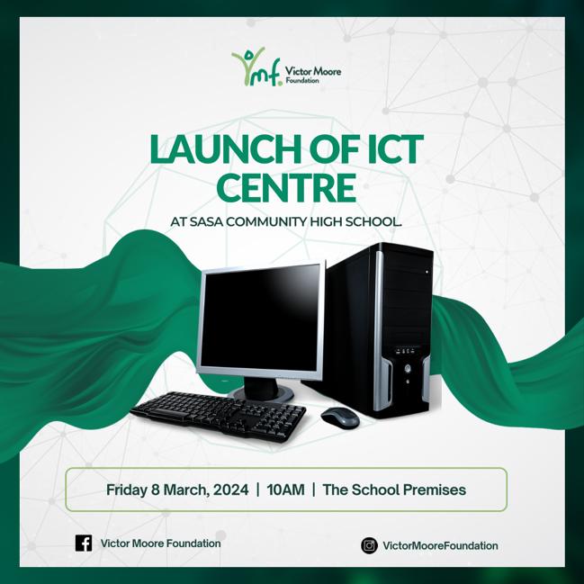 VM_Foundation1's tweet photo. Join us for the grand opening of our ICT Centre at Sasa Community High School. Let’s bridge the digital divide together!
#vmf #VictorMooreFoundation #launching #ngo #unicef #unesco #lagosstate #sasacommunity https://t.co/c7auAFjSME