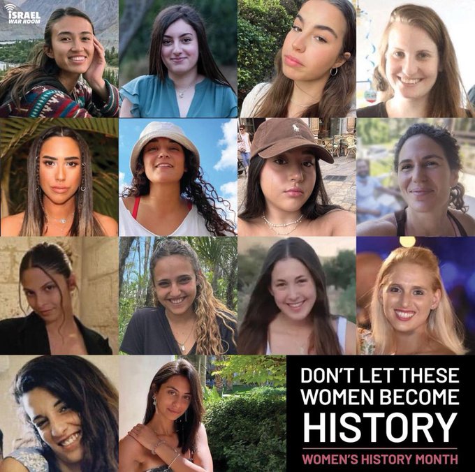 #8mars #JourneeInternationaleDesDroitsDesFemmes

Ne laissez pas ces femmes dans les tunnels de l'enfer du #Hamas

#jesuiselles
#bringbackourgirls