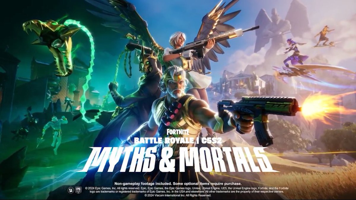 Like this tweet if you need a V-Bucks code in DM’s to get the Fortnite Chapter 5 Season 2 Myths &amp; Mortals Battle Pass or reply with Epic Usernames below to maybe get gifted if you can. Must be following <a href="/FortnitePV2/">Fortnite Leaks | Pluto V2</a>, I will be checking and best of luck to everyone!