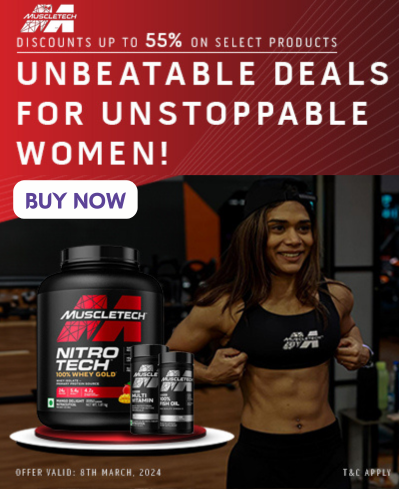 💪👩‍🦰𝗠𝘂𝘀𝗰𝗹𝗲𝘁𝗲𝗰𝗵 𝗪𝗼𝗺𝗲𝗻'𝘀 𝗗𝗮𝘆 𝗦𝗮𝗹𝗲👩‍🦳💪
Get Up to 55% OFF + Extra 6% OFF on Selected Products🥳
Shop Now👉bit.ly/3T4zHJv

#muscletech #womensdayspecial #WomensDaySale #HappyWomensMonth #offers #DiscountDeals #coupons #ShopOnline