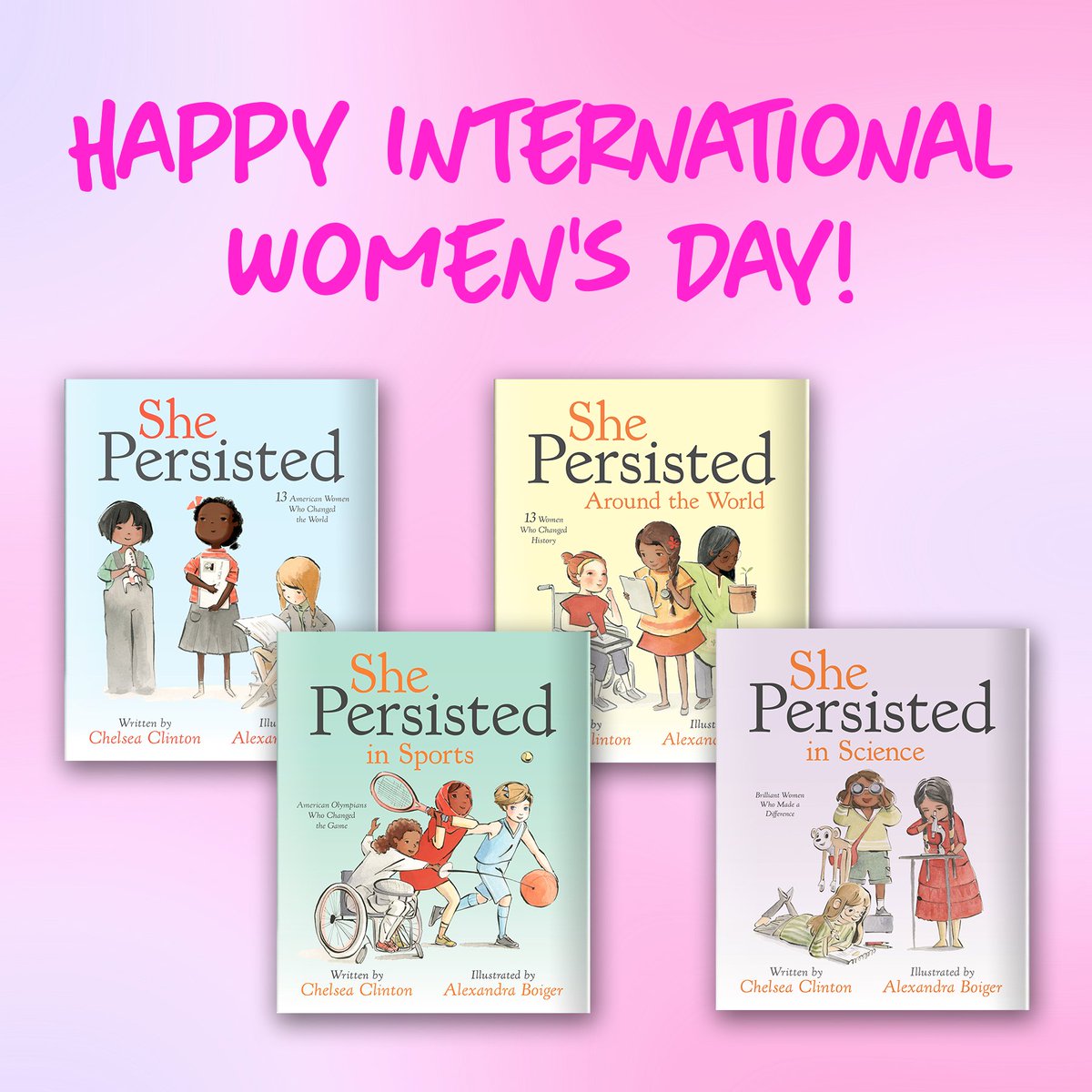 PhilomelBooks's tweet photo. On this International Women’s Day, we are so glad to have all these inspiring women to read about, look up to, and celebrate! #ShePersisted #ShePersistedBooks #InternationalWomensDay https://t.co/b9wEJNY00L