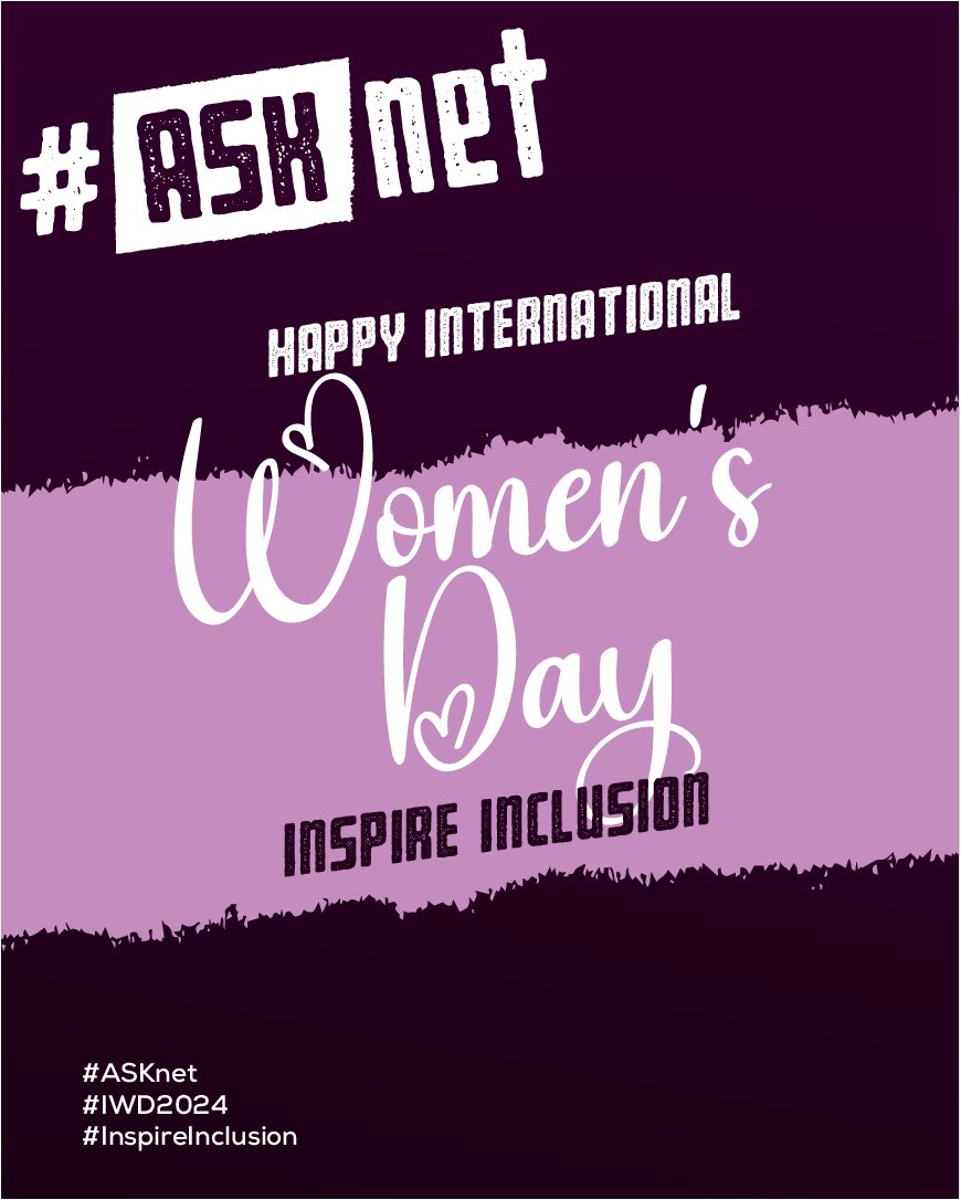 Happy International Women’s Day!

Today we reflect on progress made towards equality and the ongoing work to ensure women have equal chances and rights in society.

We celebrate all women in the #ASKnet community for their contributions to building thriving communities!
#IWD2024