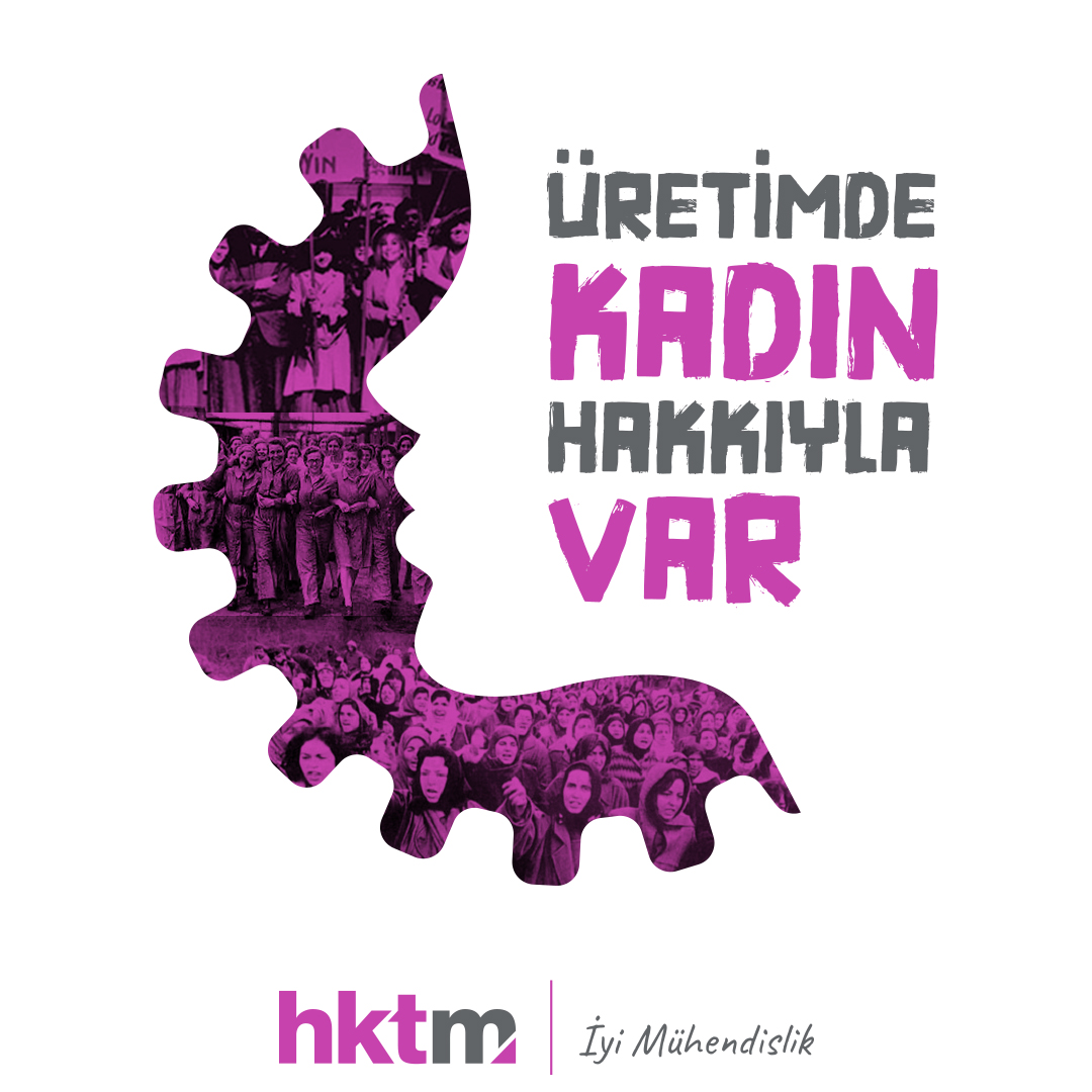 Üretim ve yaşam alanlarımızda Toplumsal Cinsiyet Eşitlik bilincini kavrama, içselleştirme ve yaygınlaştırma hedefiyle, HKTM olarak 'Üretimde Kadın Hakkıyla Var' projesine imza atıyoruz.💜 Duyuru: hktm.com.tr/duyuru #8Mart #DünyaKadınlarGünü #Hktm