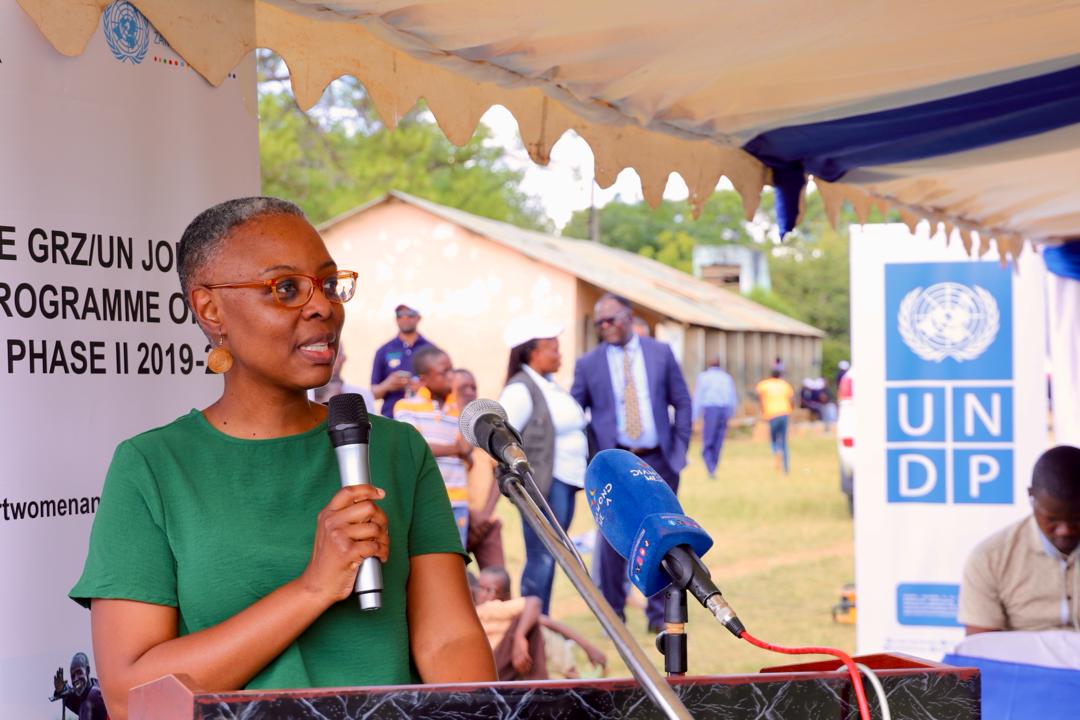 UNZambia's tweet photo. “I stand for bridging the digital divide for women & girls. Let's #InvestInWomen by unleashing the potential of #WomenInSTEM” – Ethel Bangwayo, Deputy Resident Representative (a.i.) UNDP Zambia #Innovation4Development https://t.co/3S2wrhXBCM