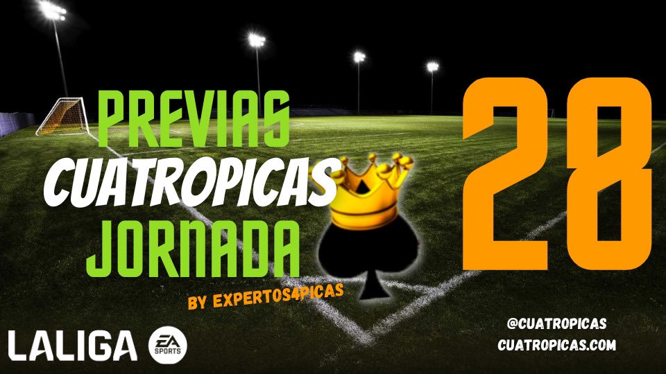 🏴‍☠️🏴‍☠️🏴‍☠️
No hace falta piratear, nuestra Previa es gratis😜, ya está aquí la Previa de la Jornada 28 🔥🔥

La mejor previa 🚦 de los mejores expertos 👨🏻‍💻👨🏻‍💻 en <a href="/cuatropicas/">Cuatro Picas ♠️</a>😍

Cronistas 📊 11 probables 🎯 Recomendados 🔝

Gana 🏆 tu liga con nuestra ayuda🤓👇🏻

cuatropicas.com/2024/03/08/pre…