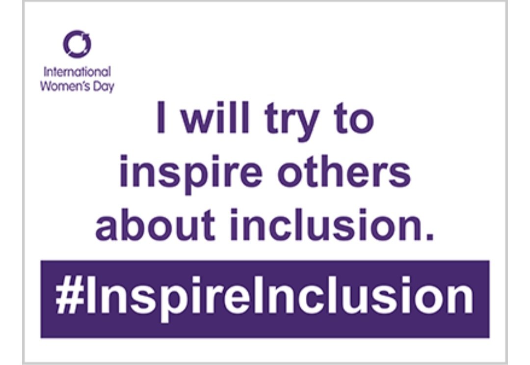 Not just today, but everyday - and all aspects of inclusion! Happy IWD all #InvestInWomen