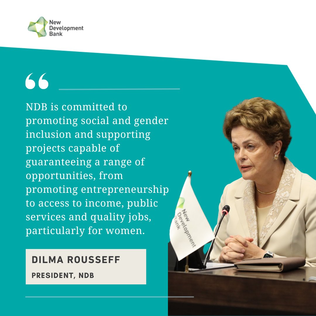 Inclusiveness is a key consideration in NDB's financing. Through access to better roads, schools, hospitals, energy and water infrastructure, our members positively impact the lives of millions of people, including women and girls.

#EMDCs #IWD2024 #NDBImpact