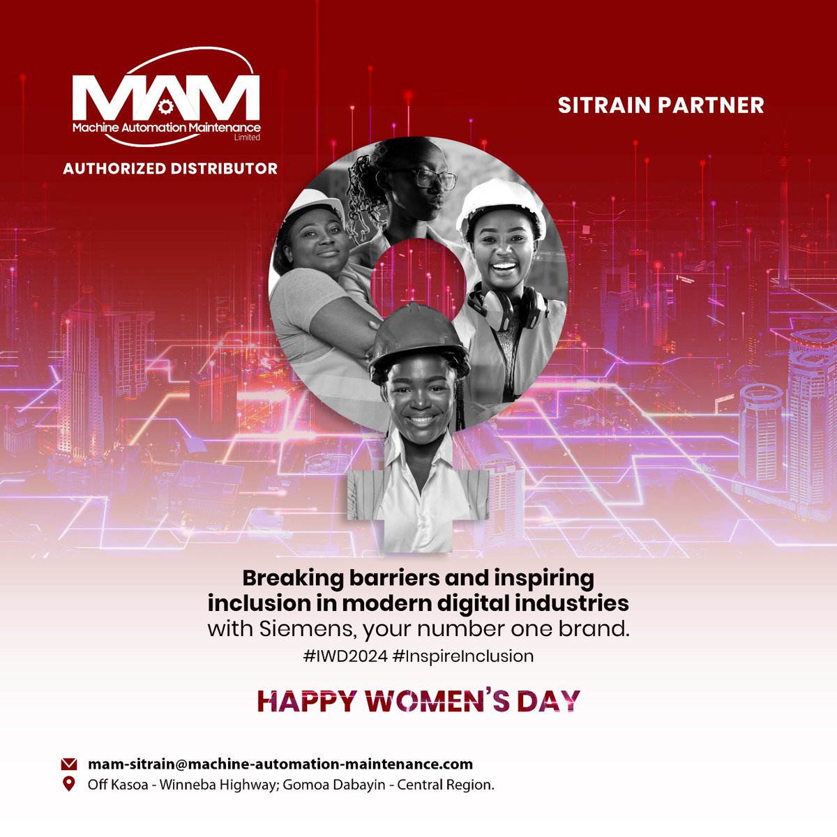 MAMSiemensAgent's tweet photo. Celebrating women who break barriers &amp; inspire inclusion in modern digital industries.
Happy #WomensDay2024.

#IWD2024 #InspireInclusion #InvestInWomen #MAMSiemensDistributor #Siemens. https://t.co/W02WxVw7HX