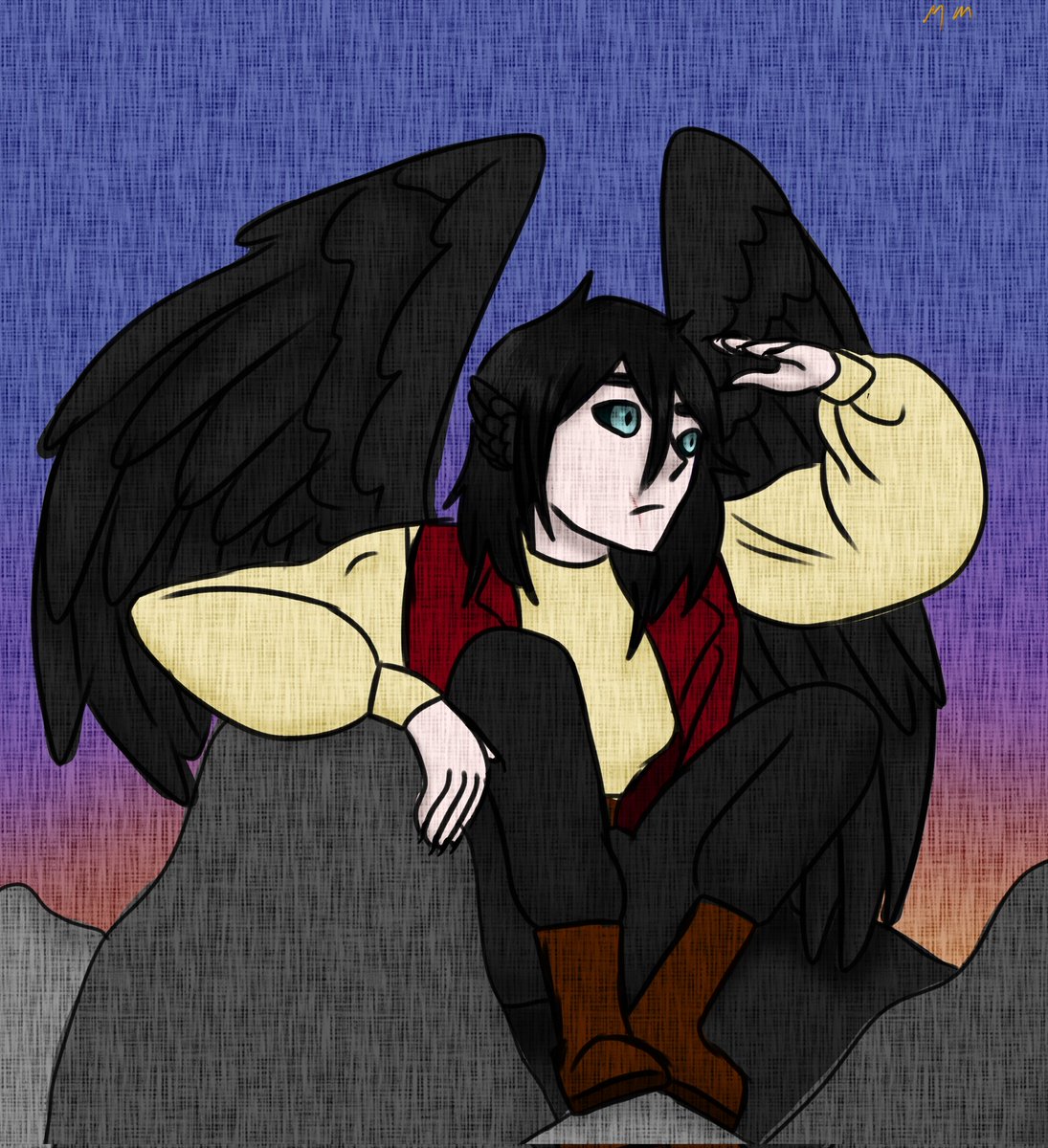 CorvidClaws's tweet photo. Anyway now that I remembered that this Twitter account existed have some of the redesign of my old Minecraft character, plus one with his son lmao https://t.co/wyXXSBgwTj