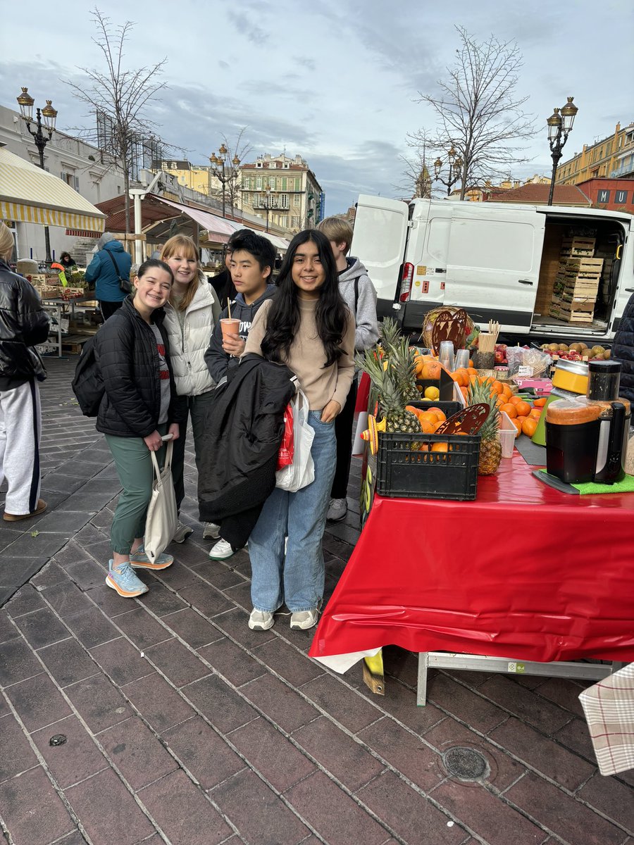 WAMS Europe Trip Nice Flower Market buying lavender sachets, soaps, flowers & treats to eat @WAMiddleSchool @WoodwardAcademy @DeeKoscik