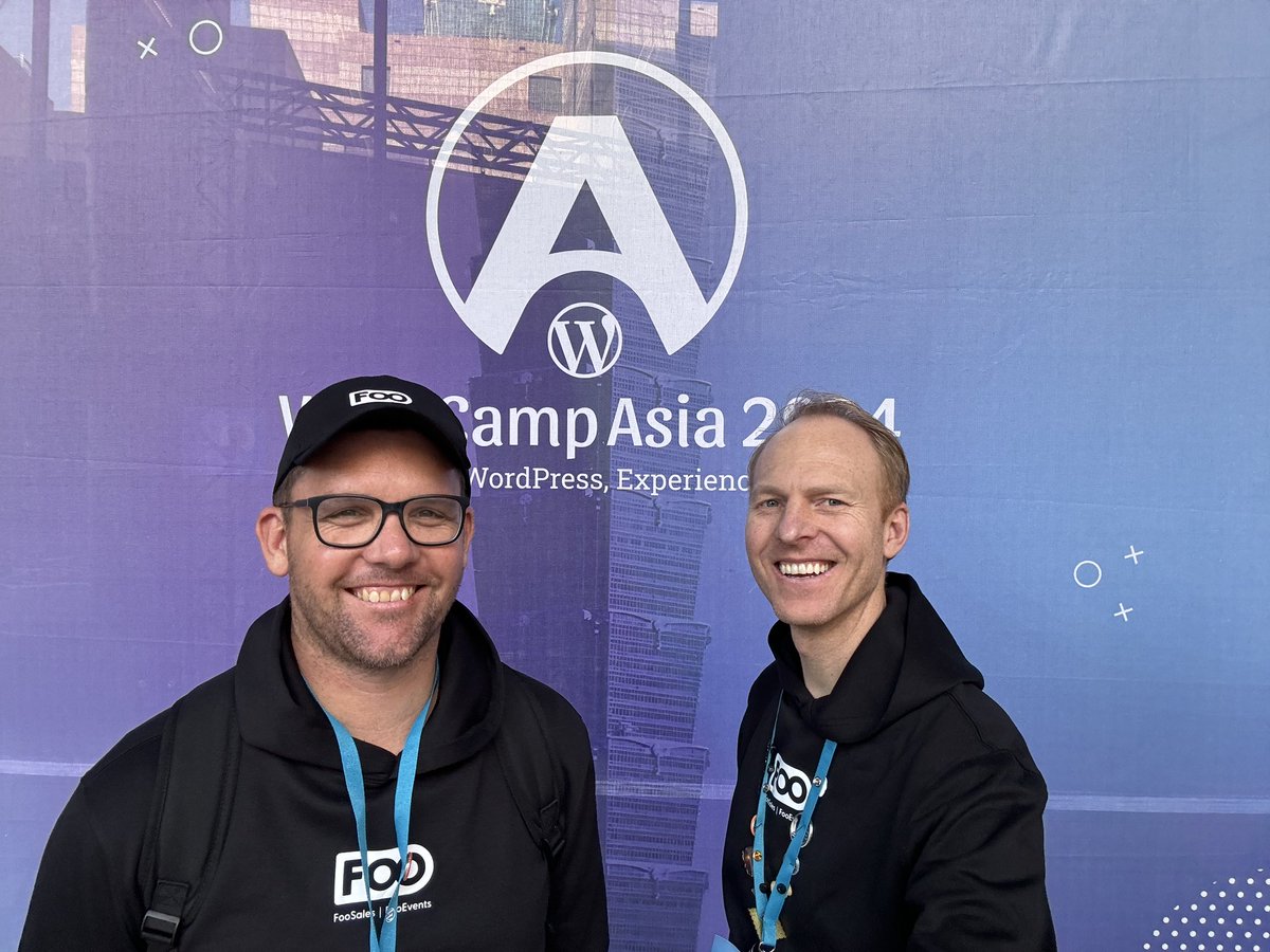 FooEvents's tweet photo. Foo is in the house at WordCamp Asia. We’d love to meet you and chat about life, ecommerce and WP if you happen to be in town.

#WCAsia #Taipei #WordPress #WooCommerce https://t.co/E2qBbiL4XR