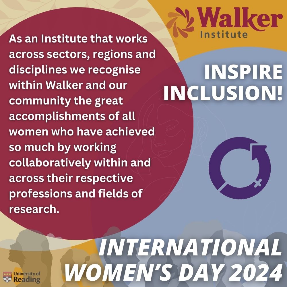 This #IWD2024 we hope to raise awareness of the great achievements women have made amidst the mounting challenges of climate change, and to embrace equality and #InspireInclusion along with our colleagues in the University of Reading and around the world.