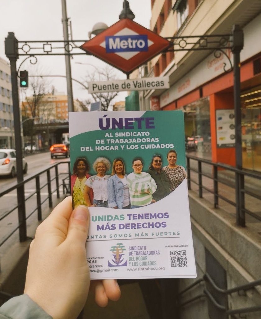 💜 Este #8M muchas trabajadoras del hogar y los cuidados seguiremos trabajando, limpiando y cuidando en millones de casas. 💪🏽 Frente a la explotación, estamos organizando nuestro propio sindicato. ¡Juntas somos más fuertes! 👉🏽 Únete: sintrahocu.org/unete/