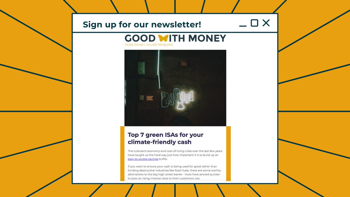 Don't miss our newsletter! See our top 7 green ISAs for your #climatefriendly cash, read our interview with new @unitytrustbank CEO Colin Fyfe, and download your free guide to #firsttimeinvesting: ow.ly/BEuA50QLrk2 @LiontrustFuture @triodosuk @EcologyBS @CharityBank