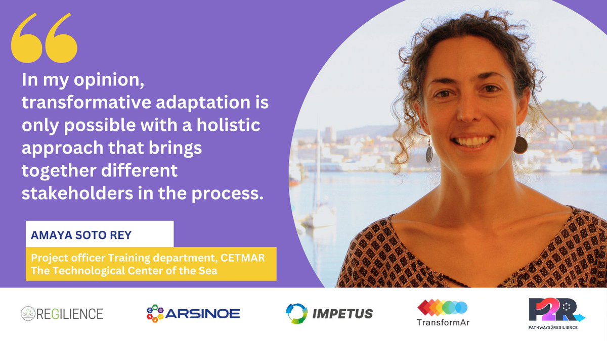🎊Happy Women's Day 🎉 🌊Discover now the interview from Amaya Soto Rey, project officer at @FundacionCETMAR - Centro Tecnológico del Mar, strongly engaged in making #Galicia more resilient🇪🇸 Full article here 👉 transformar.eu/interview-with…