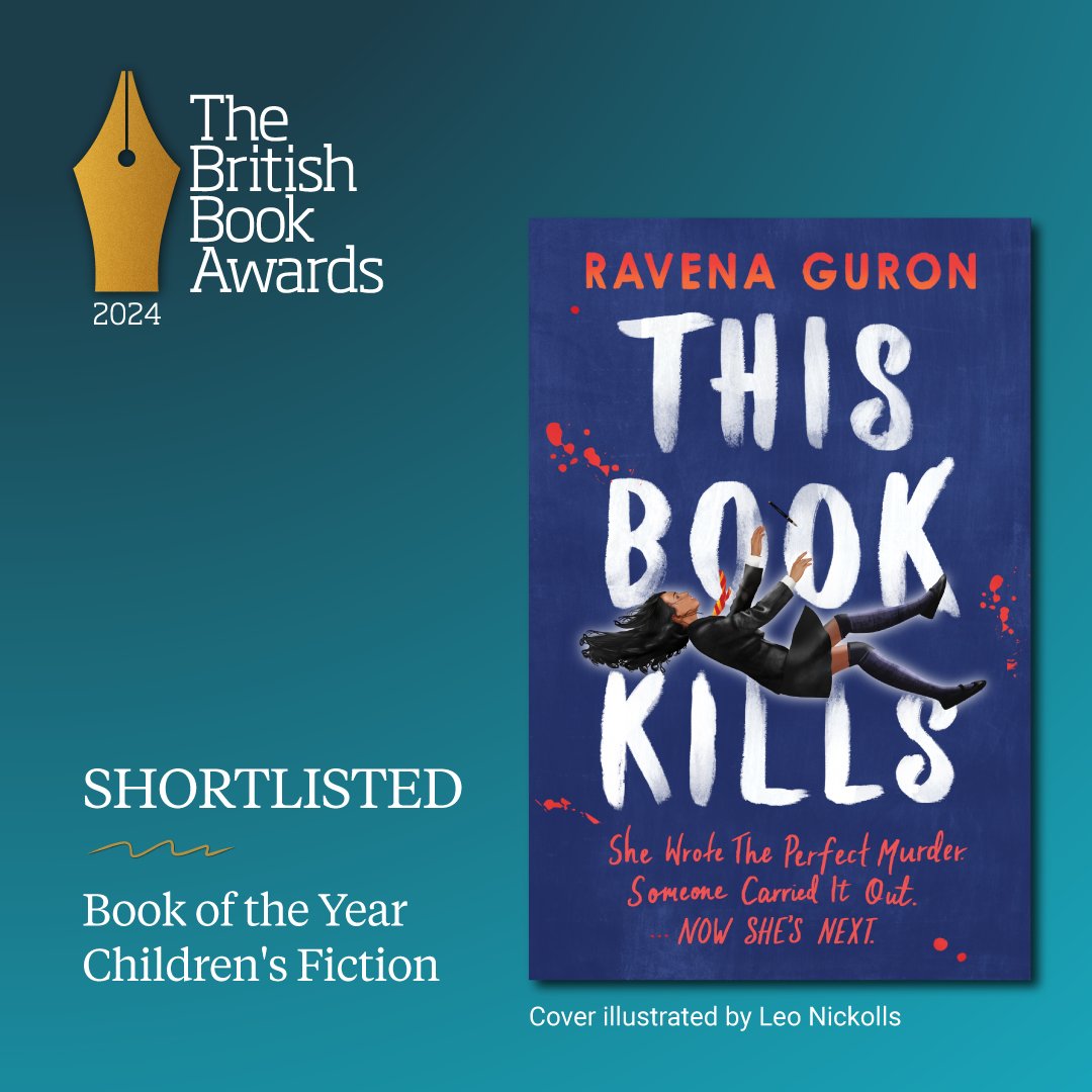 Usborne's tweet photo. We are thrilled that #ThisBookKills by @RavenaGuron has been shortlisted for the #BritishBookAwards Children's Fiction Book of the Year! ๐ฅณ
Congratulations to everyone shortlisted!
#Nibbies @thebookseller https://t.co/zpsYz7lVmK
