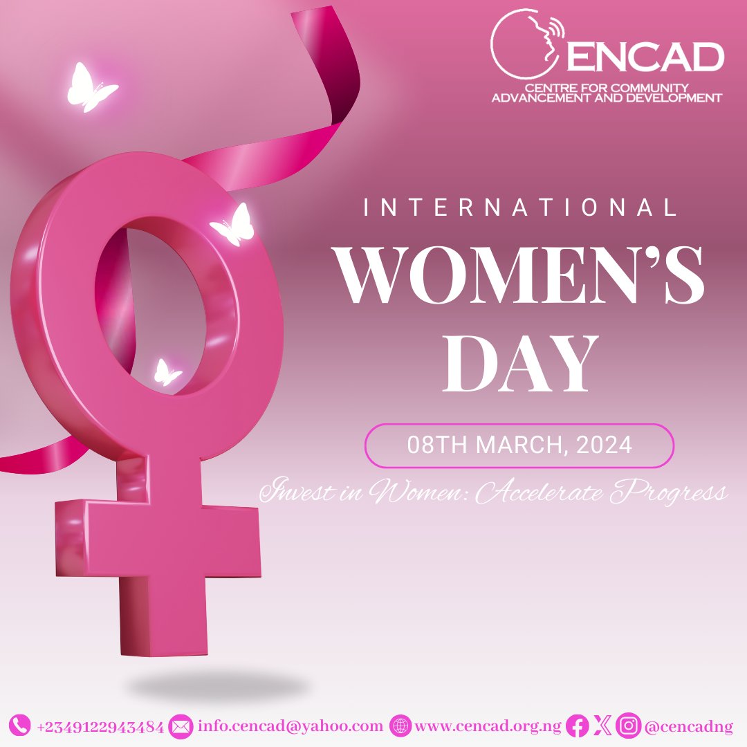 cencadng's tweet photo. Our mission @cencadng is to foster a just and inclusive society, let's amplify our efforts to invest in women, driving progress and creating a world where equality knows no bounds. Happy #InternationalWomensDay 🚀💙 #IWD2024 #InvestInWomen #InclusiveProgress https://t.co/ZubCsnFPsD